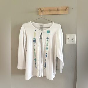 Koret Cardigan with‎ Geometric Embroidery